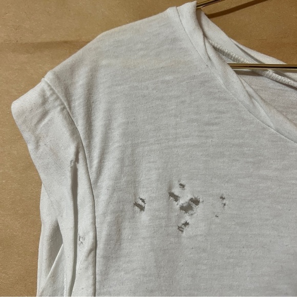 Pam & Gela | Beatles Name List Graphic Band Tee Distressed T-Shirt White Size M - Picture 6 of 12